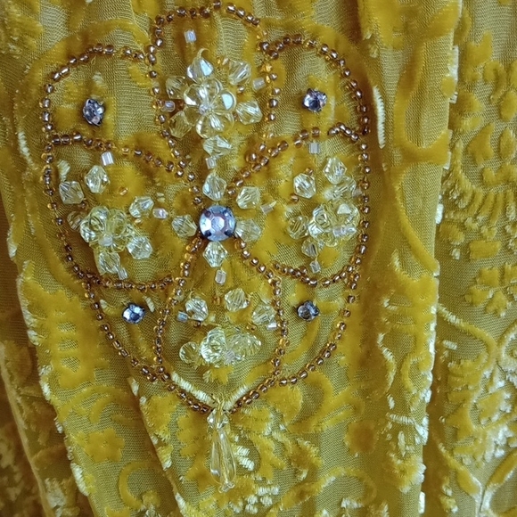 Antropologe Mustard Lace Mini Dress - Picture 3 of 16